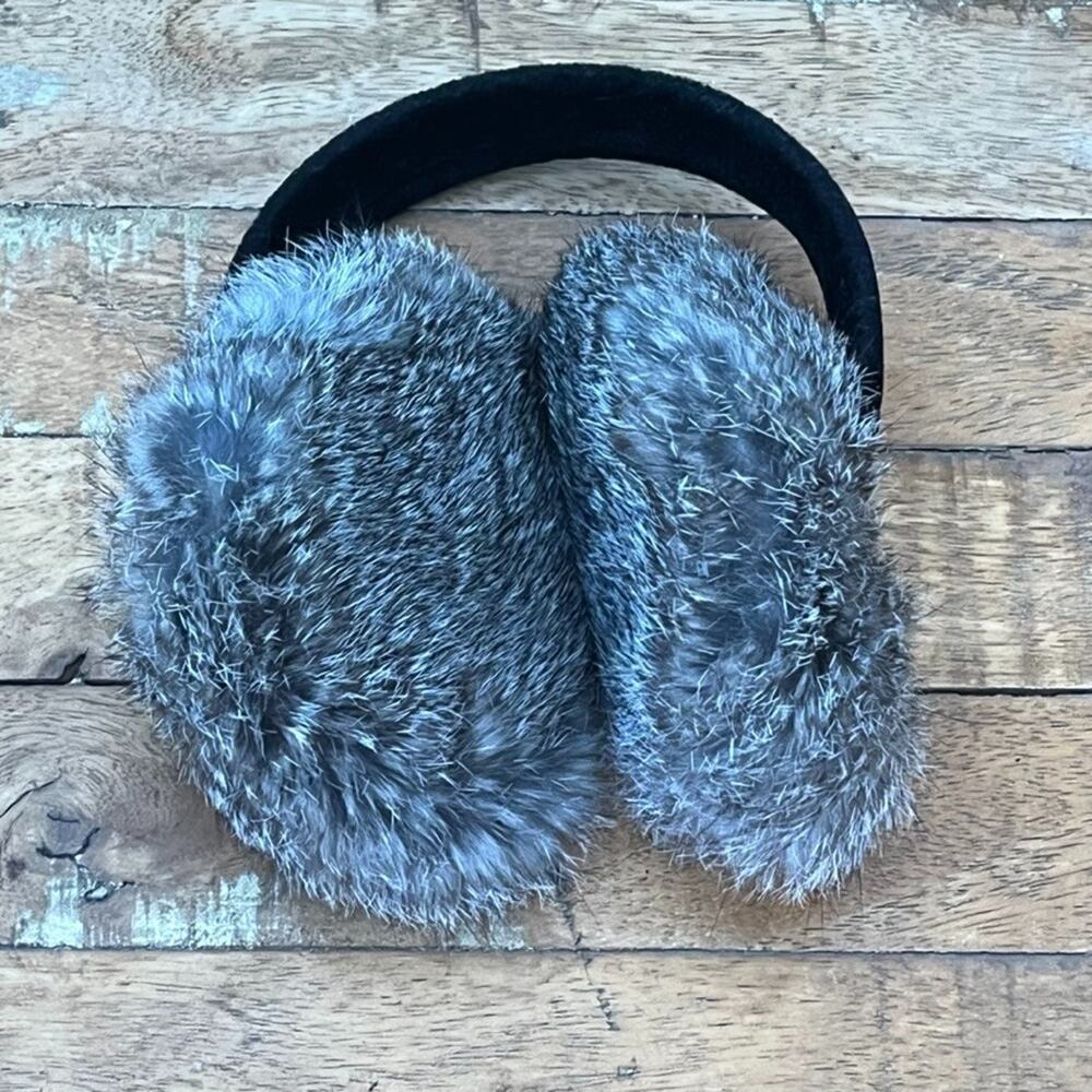 Girls' One Size Earmuffs Genuine Rabbit Fur